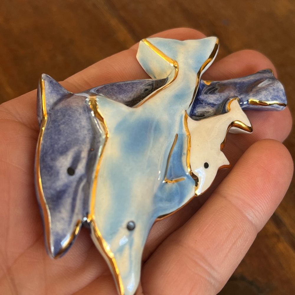 Vintage dolphin brooch